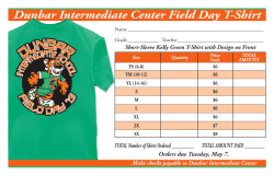 Dunbar Intermediate Center Field Day T