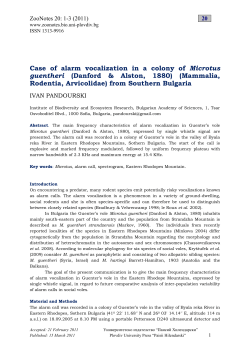 A Contribution to the Knowledge of the Trophic Spectrum of the