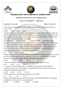 q3 - Personality Development Association