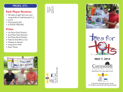 MAY 7, 2014 Each Player Receives Prizes PRIZES, ETC.