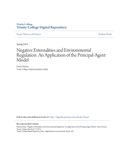 Negative Externalities and Environmental Regulation: An