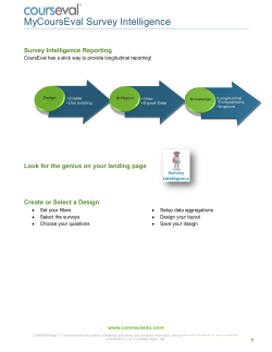 MyCoursEval Survey Intelligence