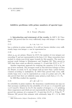 Additive problems with prime numbers of special type