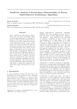 Sensitivity Analysis of Search-Space Dimensionality on