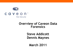 Caveon Data Forensics&trade; Process