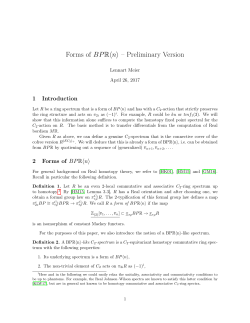 Forms of BPR〈n〉 &ndash; Preliminary Version