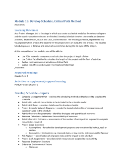 The project duration is 14 days and the Critical Path