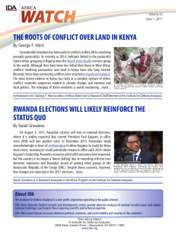 the roots of conflict over land in kenya rwanda elections will likely