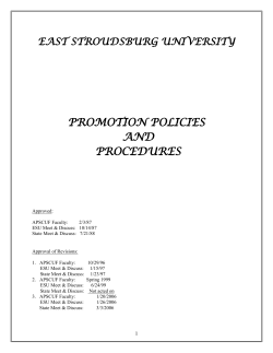 Promotion Policies and Procedures