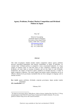 Product Market Competition and Dividend Policy in Japan