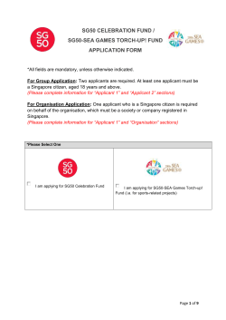 sg50 celebration fund / sg50-sea games torch-up!
