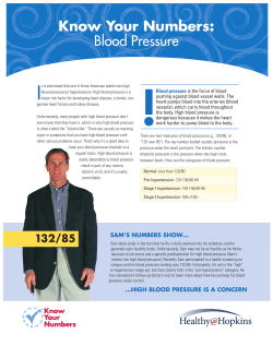 Know Your Numbers: Blood Pressure