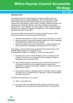 Milton Keynes Council Accessibility Strategy 2010 to 2013