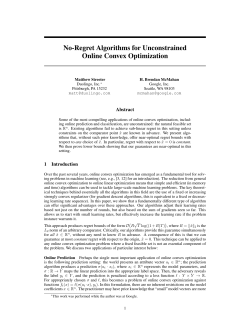 No-Regret Algorithms for Unconstrained Online Convex Optimization
