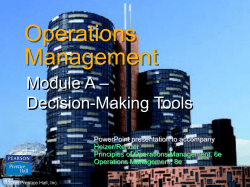 Module A: Decision