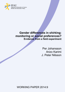 Gender differences in shirking: monitoring or social preferences