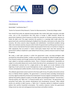 Non-Technical Summary - Centre for Macroeconomics