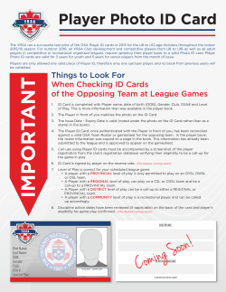 Player Photo ID Card Information V2
