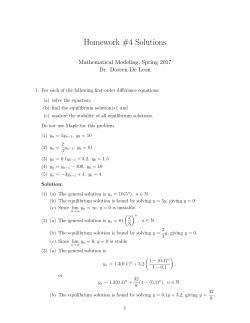 Homework #4 Solutions