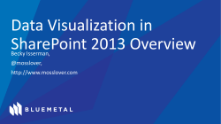 Data Visualization in SharePoint 2013 Overview