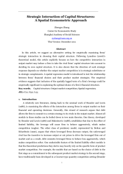 Strategic Interaction of Capital Structures: A Spatial Econometric