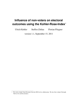 Influence of non-voters on electoral outcomes using the Kohler
