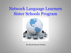 Network Language Learning Sister Schools