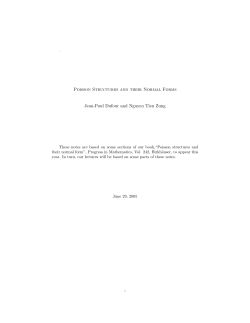 Poisson Structures and their Normal Forms Jean-Paul