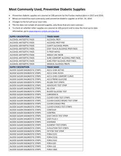 Most Commonly Used, Preventive Diabetic