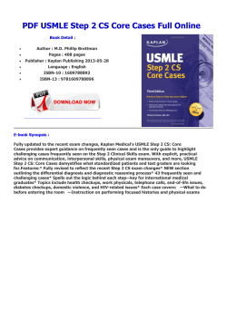 PDF USMLE Step 2 CS Core Cases Full Online