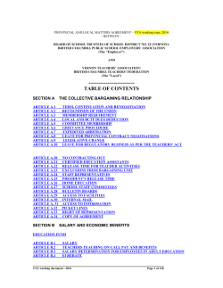 provincial collective agreement (pca 3)