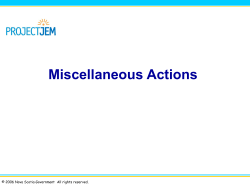 Misc Actions
