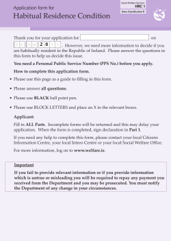 HRC1 form - Welfare.ie