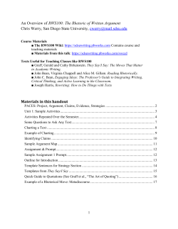 Templates from They Say/I Say - sdsuwriting