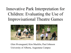 Innovative Park Interpretation for Children: Evaluating the Use of