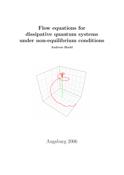 Flow equations for dissipative quantum systems under non
