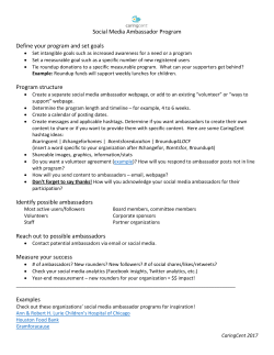Social Media Ambassador Program Define your program and set