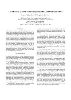 A STATISTICAL ANALYSIS OF LEAST-SQUARES