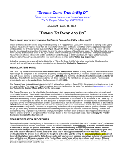 time is short and the excitement of dallas cup xxii is building