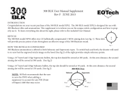 300 BLK User Manual Supplement Rev F JUNE 2015