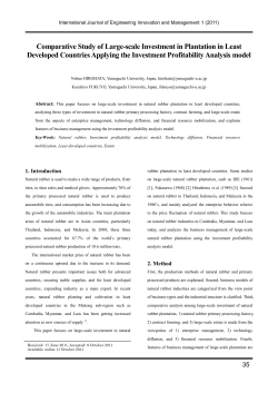 Comparative Study of Large-scale Investment in Plantation in Least