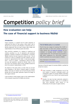 Competition Policy Brief (May 2016)