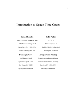 Introduction to Space-Time Codes