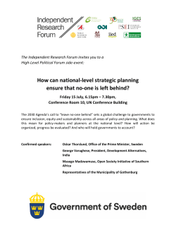 How can national-level strategic planning ensure that no