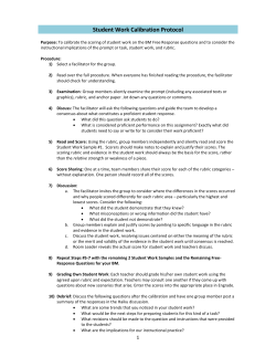 BM1 Science Gr. 6 2014-15 Free Response Scoring