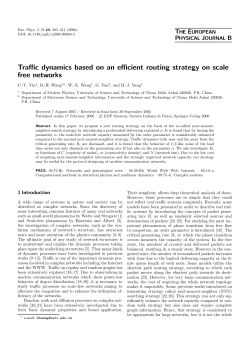 Traffic dynamics based on an efficient routing strategy on scale free