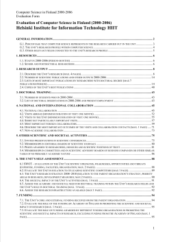 International Evaluation of Finnish Computer Science