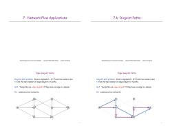 7. Network Flow Applications 7.6 Disjoint Paths