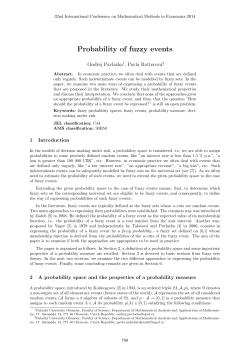 Probability of fuzzy events