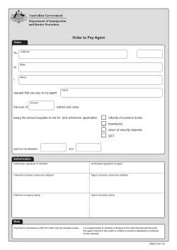 B923 - Order to Pay Agent